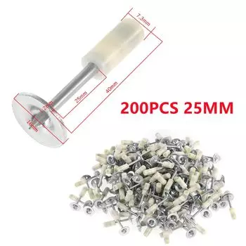 200 шт./компл. 25/37/42 м круглые гвозди ручной Огнестрельный круглый пистолет для ногтей фиксирующие колышки потолочный артефакт диаметр 7,3 мм для мини-потолочного пистолета