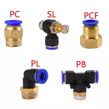 Пневматический разъем PC/PCF/PL/PLF 4-12 мм