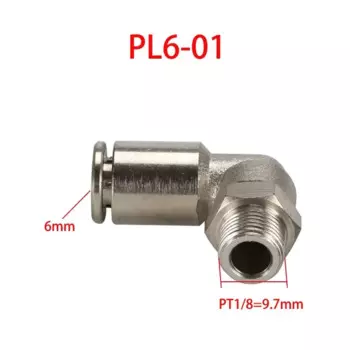 Латунный никелированный металлический пневматический соединитель PL 1/8 дюйма 1/4 дюйма 3/8 дюйма 1/2 дюйма наружный резьбовой Шланг Воздушный компрессор разъем высокого давления