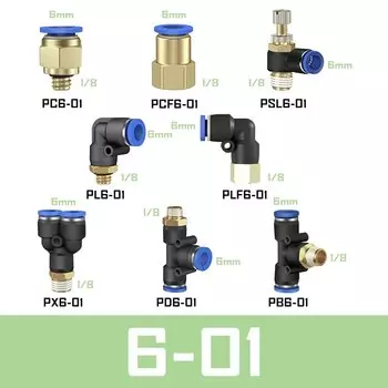 Пневматический воздушный соединитель, фитинг для ПК PCF PB PD PL PLF PX PSL 4 мм 6 мм 8/10 мм, резьба 1/8 1/4 3/8 1/2, фитинги для шланга