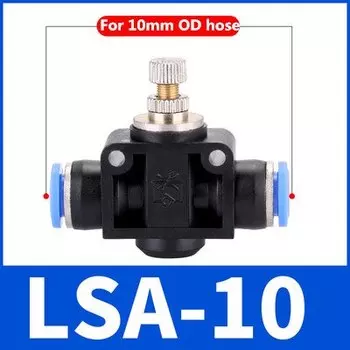 Пневматика Воздушный дроссельный клапан Регулировка скорости Быстрый шланг Трубка Фитинг для воды Разъем Пневматические фитинги Регулировка 4 мм 6 мм 8 мм 10 мм