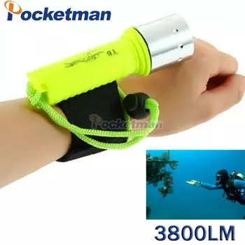 POCKETMAN Подводный фонарик T6 3800лм