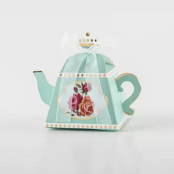 Подарочные коробочки в форме чайника, набор из 10 штук, розовый, синий, красный
