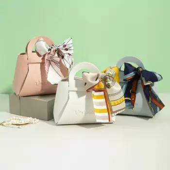 Подарочные пакеты из искусственной кожи с бантом и логотипом на заказ, ювелирные изделия для Дня Святого Валентина, свадьбы, дня рождения, органайзер для шоколадных конфет, бархатная сумка