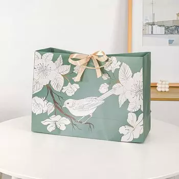 Подарочные пакеты KAIGOTOQIGO картонные зеленые