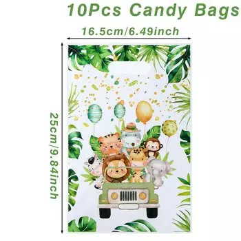 Подарочные пакеты с изображением животных джунглей QIFU