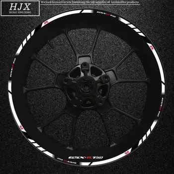 Подходит для 17-дюймовых колес Suzuki на мотоциклах, комплект декоративных колес GSX-R750 с наклейкой Gsxr 750r
