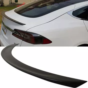 Подходит для 2012-2018 Tesla Model S Sedan 4dr, неокрашенное черное спойлер багажника, крыло-диффузор заднего крыла из АБС-пластика, автомобильные аксессуары