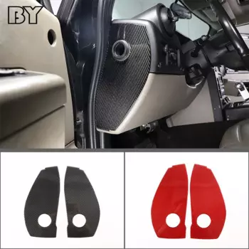 Подходит для автомобильной двери Hummer H2 2003-2007, Противоударная Подушка, отделочная наклейка, мягкие Аксессуары из углеродного волокна для интерьера