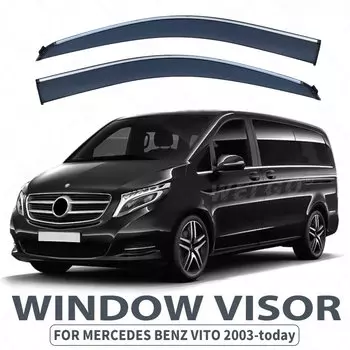 Подходит для BENZ V-Class Vito Viano W639 W447 ДВЕРНЫЙ козырек, козырек для окон автомобиля, навесы, вентиляционные шторы, дефлектор от солнца и дождя