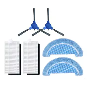 Подходит для Cecotec Conga 1790 990 Vital 05471 Запасные части для робота-пылесоса Аксессуары Основная и боковая щетка HEPA-фильтр Тряпка для мытья