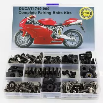 Подходит для Ducati 749 99, аксессуары для обтекателей мотоцикла, полный комплект болтов для обтекателя, шайба кузова, скоростная гайка, сталь
