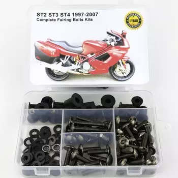 Подходит для Ducati ST2 ST3 ST4 1997-2007 мотоциклов, полный комплект болтов обтекателя, скоростные гайки, стальные винты для кузова, зажимы, крепеж