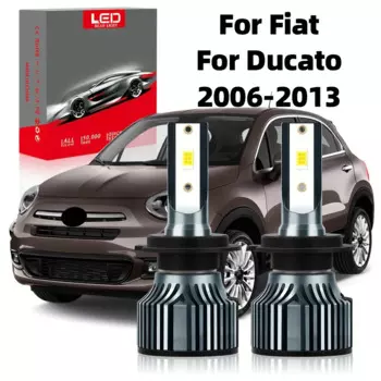Подходит для Fiat Ducato (2006-2013), H7 Дальний и ближний свет все в одном фары 6500 к белый, яркий чип 3570 CSP с охлаждающим вентилятором, 2 шт.