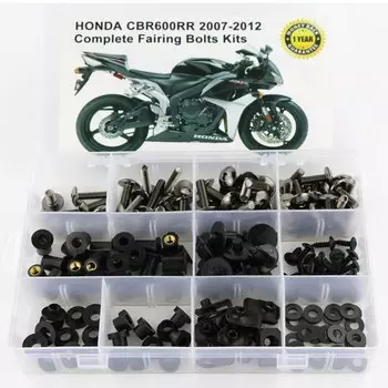 Подходит для Honda CBR600RR CBR 600RR 2007 2008-2012, полный комплект болтов обтекателя мотоцикла, крепеж шайбы, стальные зажимы для обтекателя, гайки