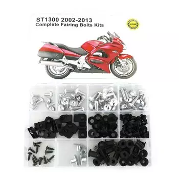 Подходит для Honda ST1300 2002-2013, полный комплект болтов для мотоцикла, винты, зажимы для обтекателя, болты для кузова лобового стекла