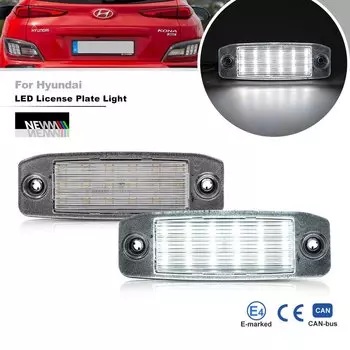 Подходит для Hyundai Kona N 2018-2023 Kona 07-10 Elantra 05-09 Tucson 11-14 Sonata Canbus 2021 года, полностью белый светодиодный комплект освещения номерного знака