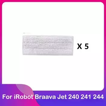 Подходит для iRobot Braava Jet 240 241 244 Сменная моющаяся тряпка Влажная / Сухая / Увлажненная для мытья / подметания Детали для уборки