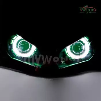 Подходит для Kawasaki Ninja 300/250 2013 - 2018 EX300 мотоциклетная фара ангельские глазки HID фара NINJA300 2014 2015 2016 2017