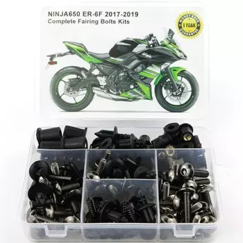 Подходит для Kawasaki Ninja 650 ER6F ER-6F 2017 2018 2019, полный комплект болтов для мотоцикла, винты для кузова, зажимы, гайки