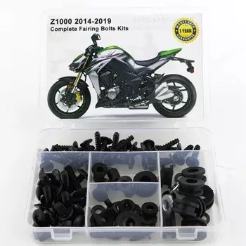 Подходит для Kawasaki Z1000 2014 2015 2016 2017 2018-2024, полный комплект болтов для обтекателя мотоцикла, стальные зажимы для обтекателя, гайки