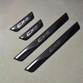 Подходит для Mazda CX-5 Cx5 2013 2015 2017 2018-2022, накладка на порог, педаль приветствия, автомобильный Стайлинг из нержавеющей стали, автомобильные аксессуары