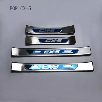 Подходит для Mazda CX-5 Cx5 2018 2017 Накладка на порог двери, приветственная педаль, Стайлинг автомобиля из нержавеющей стали, автомобильные аксессуары