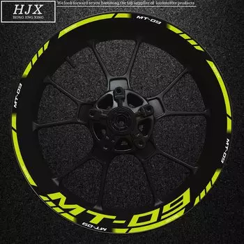 Подходит для мотоцикла Yamaha Mt09 Mt-09, наклейка на ступицу колеса, украшение логотипа, модифицированные колесные диски, 17-дюймовые светоотражающие наклейки