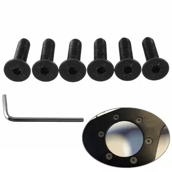 Подходит для OMP NARDI MOMO, 6 шт., вижженные титановые синие болты рулевого колеса, подходят для много рулевого колеса