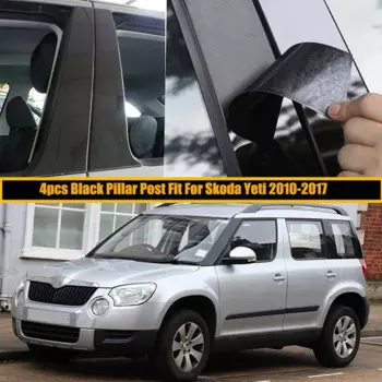 Подходит для Skoda Yeti 2010 2011 2012 2013 2014 2016 2017 оконные столбы отделка двери Обшивка наклейки украшение глянцевый черный