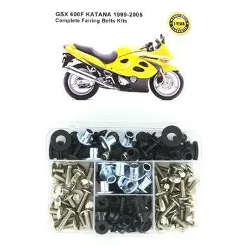 Подходит для Suzuki GSX 600F KATANA 1999-2005, комплект болтов для полного обтекателя мотоцикла, зажимы, винты, сталь GSX600 F Katana