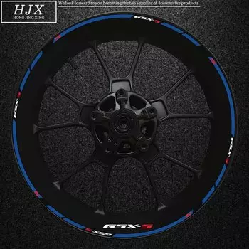 Подходит для Suzuki Gsx sGsx s750 Gsx1000, наклейки на обод колеса мотоцикла Gsxs, наклейки на внешнюю резиновую полоску с толстым краем