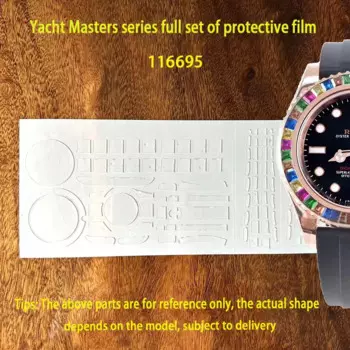 Подходит для типа яхты Rolex. 116695 Защитная пленка SATS с цветным бриллиантом и радужным кольцом, пленка для часов 40 мм