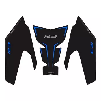 Подходит для YAMAHA R3 YZF-R3 YZFR3 2019-2024 2023, противоскользящая накладка на топливный бак мотоцикла, защитная наклейка, наклейки, аксессуары