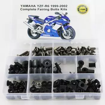 Подходит для Yamaha R6 1999 2000 2001 2002, полный комплект болтов для мотоцикла, шайба, крепеж, винты для кузова, зажимы, сталь