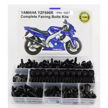 Подходит для Yamaha YZF600R YZF-600R 1996-2007 мотоцикла, полный комплект болтов обтекателя, зажимы, винты, сталь