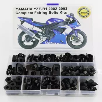Подходит для Yamaha YZF-R1 R1 2002 2003, полный комплект болтов для обтекателя мотоцикла, кузовный винт, зажимы для обтекателя, стальной комплект