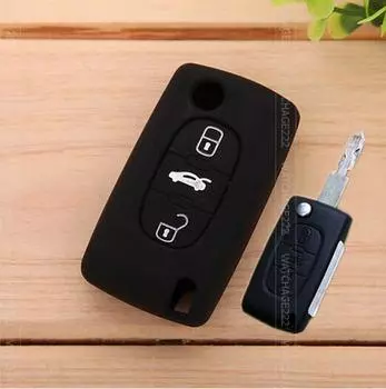 ПОДХОДИТ ДЛЯ PEUGEOT 107 307 308 406 407 408 207 607 СИЛИКОНОВЫЙ 3-кнопочный ключ ДИСТАНЦИОННОГО КРЫШКА КОРПУСА FOB SHIELL Аксессуары