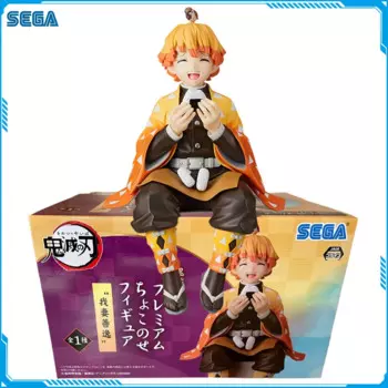 Подлинная фигурка Sega Anime Demon Slayer Agatsuma Zenitsu Noodle Stopper, экшн-фигурка Eat Rice Balls, коллекция моделей, игрушки, подарок для детей