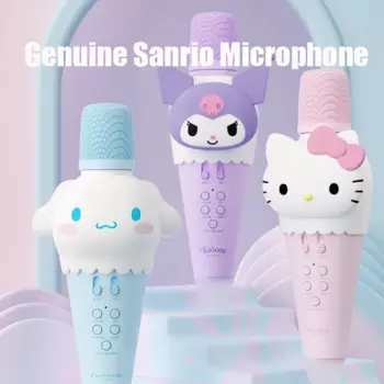 Подлинный Sanrio Hello Kitty Cinnamoroll Kuromi детский микрофон мультфильм Bluetooth Майк караоке поющая машина игрушка подарок на день рождения