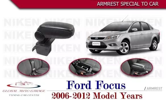 Подлокотник для Ford Focus 2 2006-2012, автомобильный контейнер для хранения аксессуаров, легкая установка, универсальный подстаканник, интерьер, Автозарядка, USB