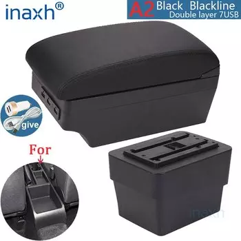 Подлокотник для Skoda Octavia Mk3 A7 2014-2017, обновленный автомобильный подлокотник коробка для хранения деталей, автомобильные аксессуары, USB