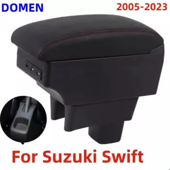 Подлокотник для Suzuki Swift, центральный подлокотник с выдвижным отверстием для чашки, большое пространство, двухслойная зарядка через USB 2005-2023