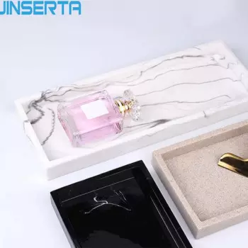 Поднос для хранения ювелирных изделий JINSERTA, поднос из каучука, тарелка для демонстрации ожерелий, косметический Органайзер, роскошный ресторан, обслуживающий поднос в отеле