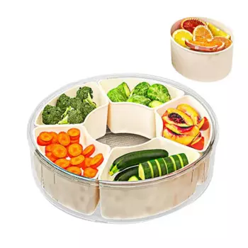 Поднос для закусок с крышкой, тарелка для фруктов, 6 отделений, сушеные орехи, конфеты, тарелки для закусок, разделенные конфеты, десертная тарелка, контейнер