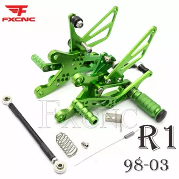 Подножки для мотоцикла YAMAHA YZF R1 1998-2003, Регулируемые Алюминиевые Подножки для мотоцикла