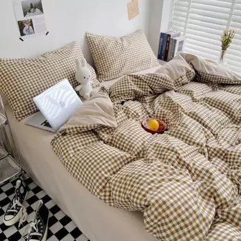 Пододеяльник в японском стиле/утолщенный пододеяльник большого размера клетчатый или полосатый комплект постельного белья без наволочек 220*240
