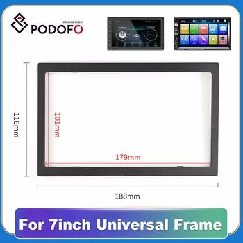 Podofo 2 Din Автомобильная Радио Рамка для 7 "автомобильный мультимедийный плеер Универсальная рамка для 7 дюймов Nissian Toyota Авторадио 2 din Автомобильная рамка