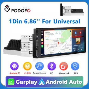 Podofo Android 13 1 Din GPS стерео радио автомобиль MP5 плеер с Bluetooth WIFI GPS FM радио приемник Suppport задняя камера