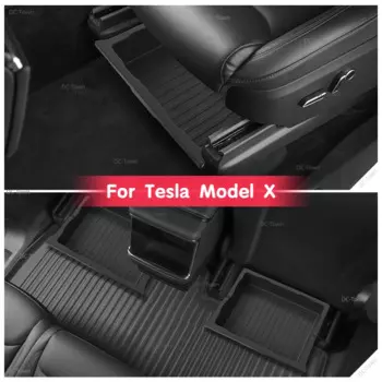 Подседельный ящик для хранения Tesla Model X, ящик для автомобильных сидений из ТПЭ, скрытый ящик для хранения, нажимной ящик для моделей, аксессуары для салона автомобиля 2023